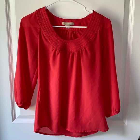 Banana Republic 3/4 orange blouse - Picture 1 of 2